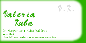 valeria kuba business card